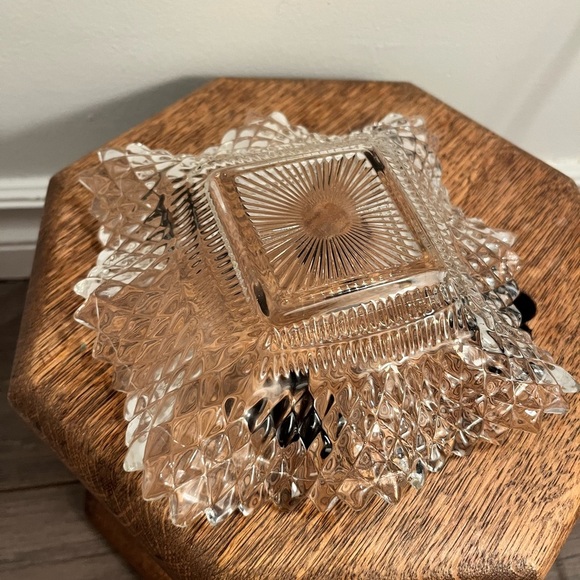 Jewelry holder dish depression glass catch all decorative Glass Bowl farmhouse - Picture 5 of 5